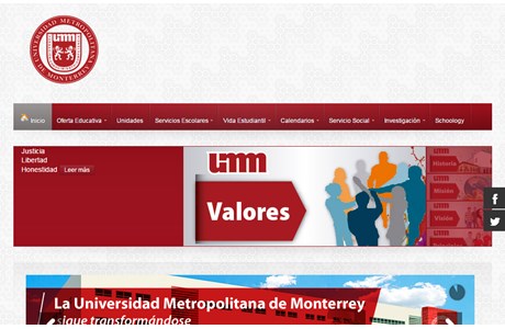 Universidad Metropolitana de Monterrey Website