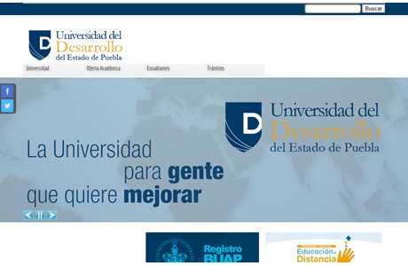 Universidad del Desarrollo del Estado de Puebla Website