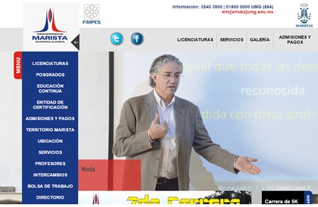 Universidad Marista de Guadalajara Website