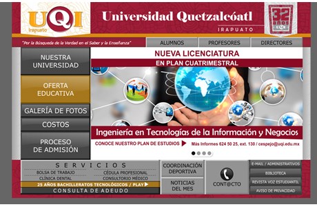 Quetzalcóatl University Website