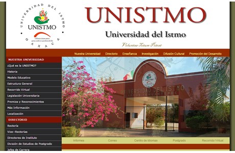 Istmo University Website