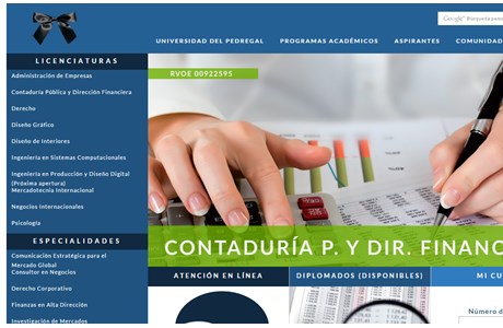 Del Pedregal University Website