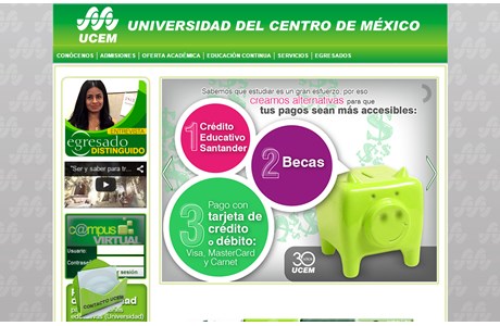 Universidad del Centro de México Website