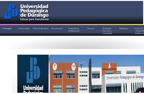 Universidad Pedagógica de Durango Website
