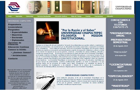 Chapultepec University Website