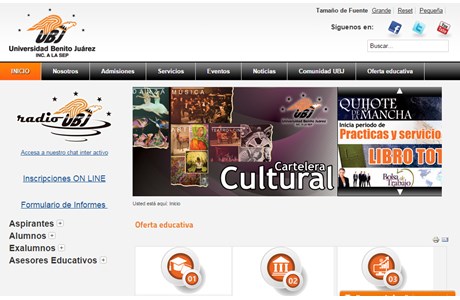 Benito Juarez University Website