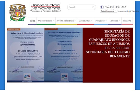 Lasallista Benavente University Website