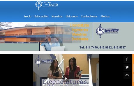 Universidad del Centro del Bajío Website
