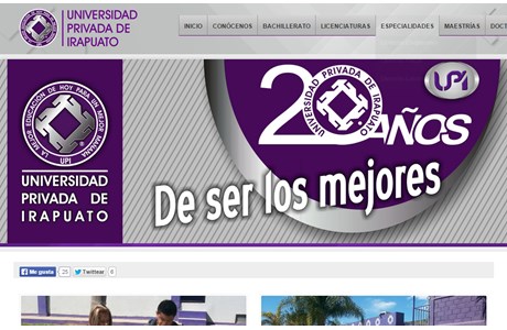 Universidad Privada de Irapuato Website
