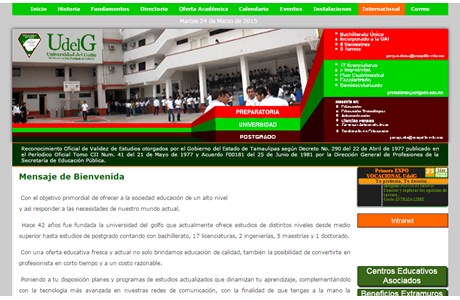 Golfo University Website