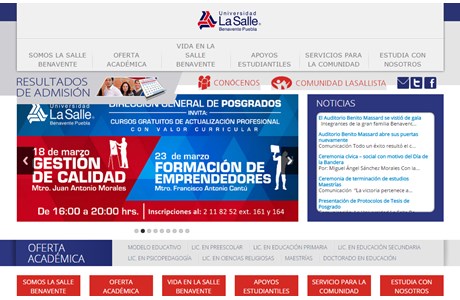 Universidad La Salle Benavente A.C. Website