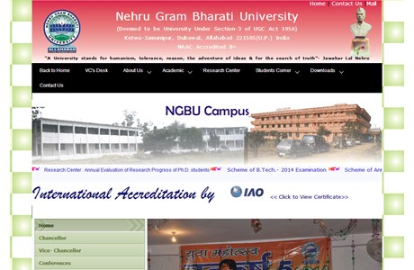 Nehru Gram Bharti University Website