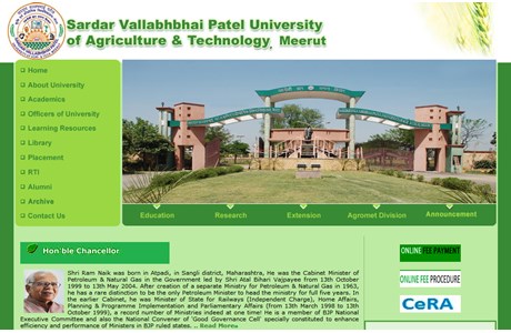 Sardar Vallabhbhai Patel University of Agriculture & Technology Website