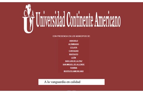 Universidad Continente Americano Website