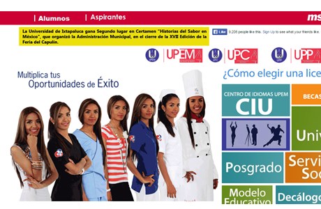 Universidad Privada del Estado de México Website