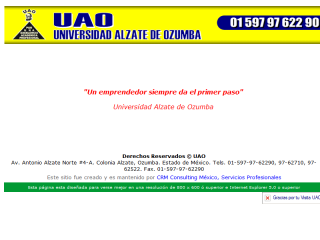 Alzate de Ozumba University Website