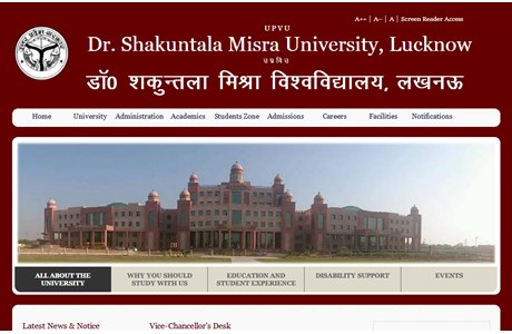 Dr. Shakuntala Misra Rehabilitation University Website