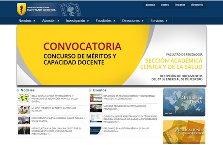 Cayetano Heredia Peruvian University Website