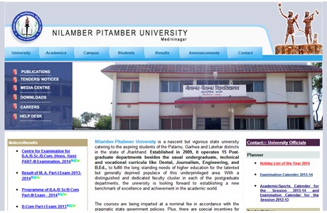 Nilamber-Pitamber University Website