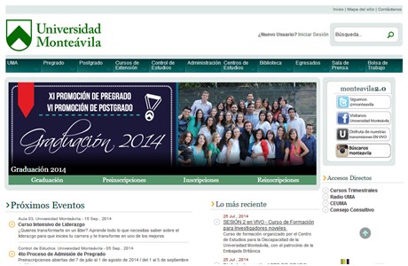Monteávila University Website
