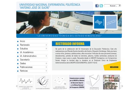 Antonio José de Sucre National Experimental Polytechnic University Website