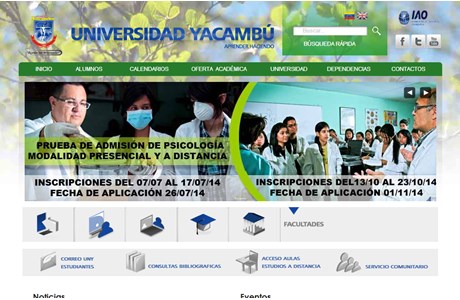 University Yacambu Website