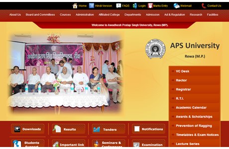 Awadhesh Pratap Singh University Website