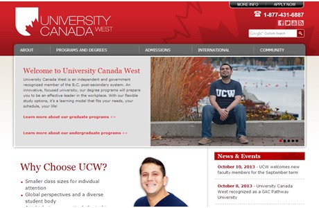 University Canada West Website