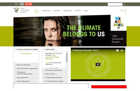 Vrije Universiteit Brussel Website