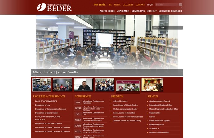 Bedër University Website