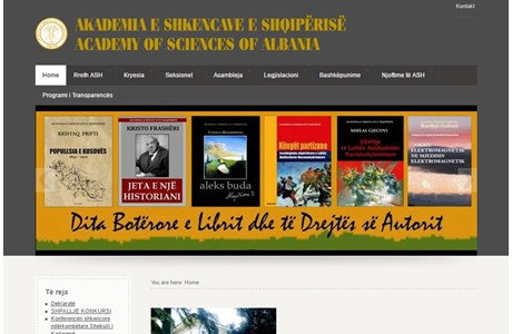 Academy of Sciences of Albania Website