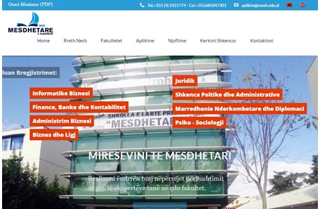 Mediterranean University of Albania Website