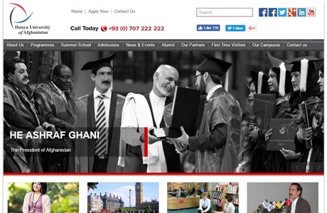 Dunya University of Afghanistan Website