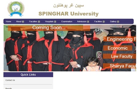 Spinghar University Website