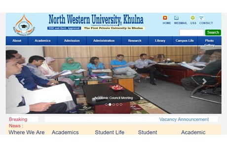 North Western University Website