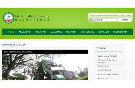 De La Salle University-Dasmariñas Website