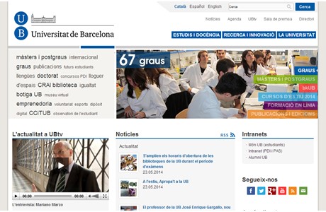 University of Barcelona Website