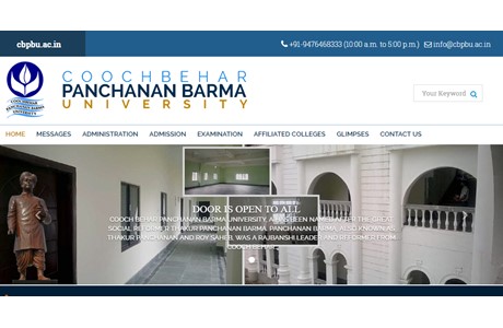 Cooch Behar Panchanan Barma University Website