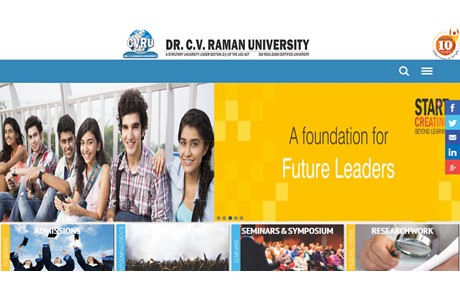 Dr. C.V. Raman University Website