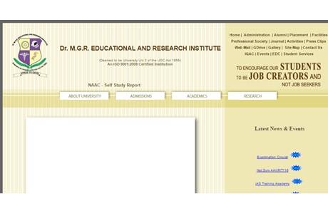 Dr. M.G.R. Educational and Research Institute Website
