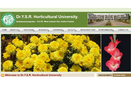 Dr.Y.S.R. Horticultural University Website