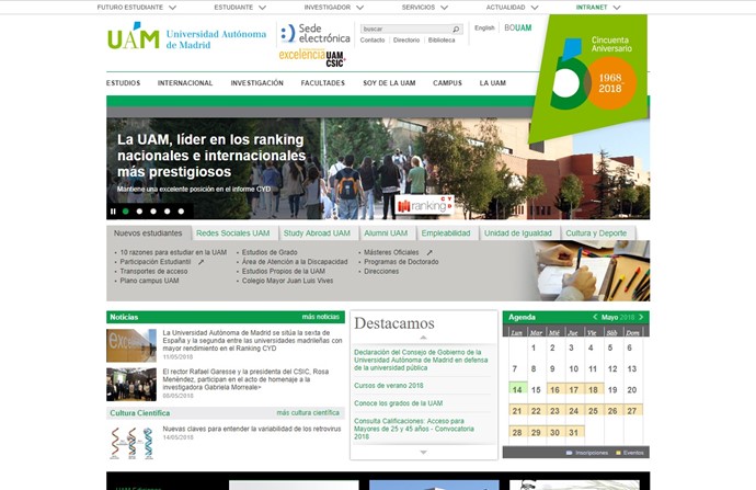 Autonomous University of Madrid Website