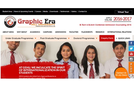 Graphic Era Hill University Website