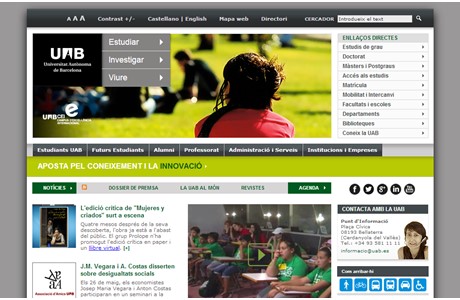Autonomous University of Barcelona Website
