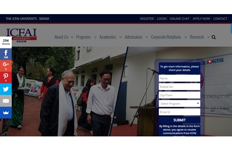 ICFAI University, Sikkim Website