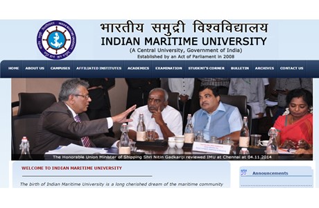 Indian Maritime University Website