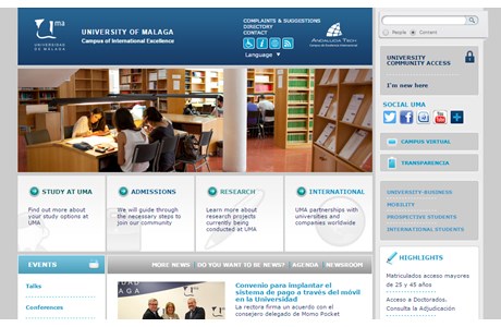 University of Málaga Website