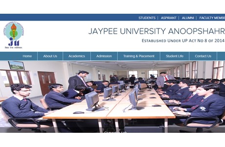 Jaypee University, Anoopshahr Website