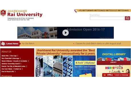 Jharkhand Rai University Website