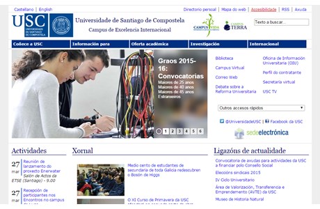 University of Santiago de Compostela Website